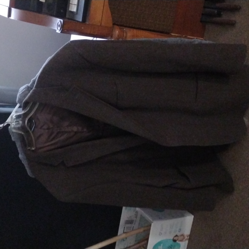 Brow suit jacket %wool
